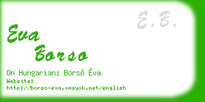 eva borso business card