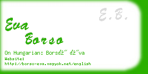 eva borso business card